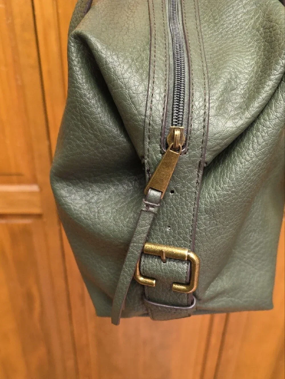 NEW a.n.a. Louise Satchel Faux Leather Studded Handbag Purse Avocado Green